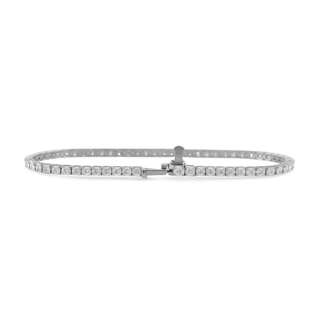 3.35ct 14K White Gold Lab Diamond Tennis Bracelet (7")
