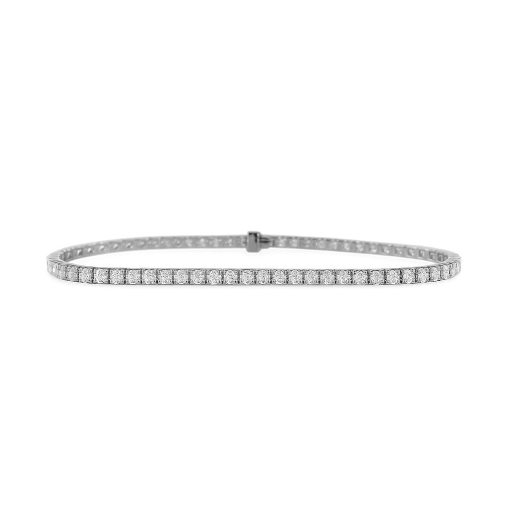 3.35ct 14K White Gold Lab Diamond Tennis Bracelet (7")