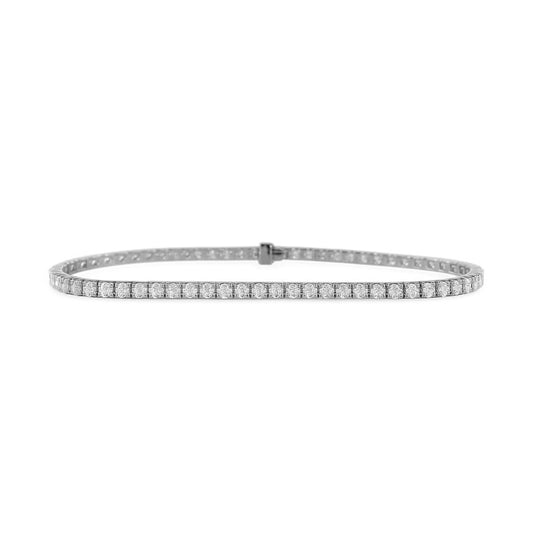 2.31ct 14K White Gold Lab Diamond Tennis Bracelet (VVS–VS)