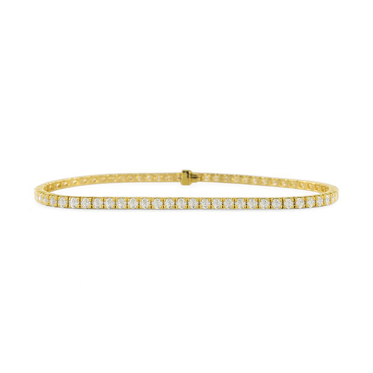 2.27ct 14K Yellow Gold Lab Diamond Tennis Bracelet (7”)